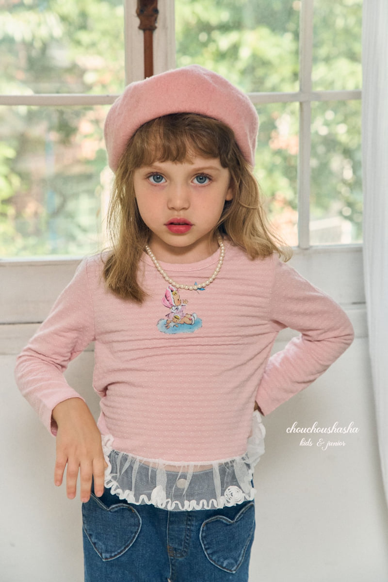 Chouchou Shasha - Korean Children Fashion - #kidsstore - Angel Lace Tee - 3