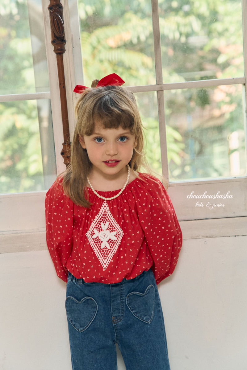 Chouchou Shasha - Korean Children Fashion - #littlefashionista - Heart Bootcut Pants - 8