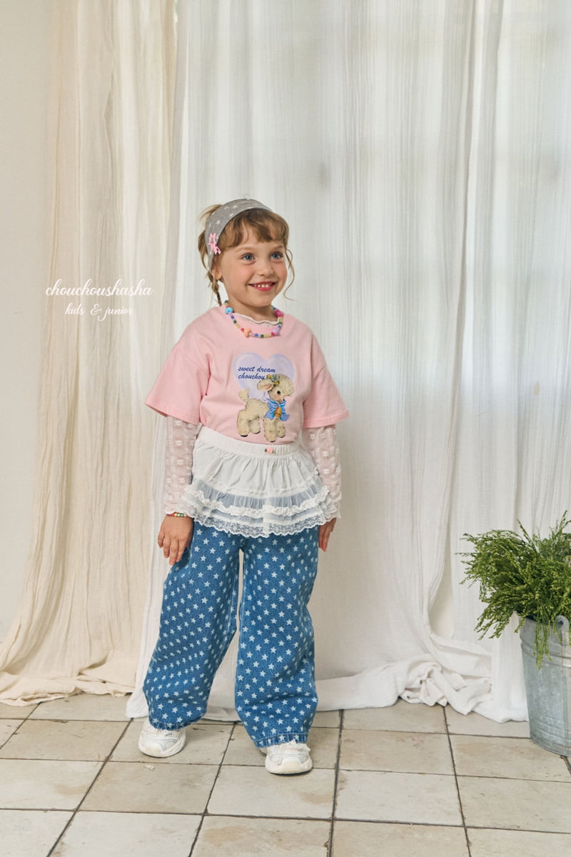 Chouchou Shasha - Korean Children Fashion - #littlefashionista - Sheep Love Short Sleeve Tee - 7