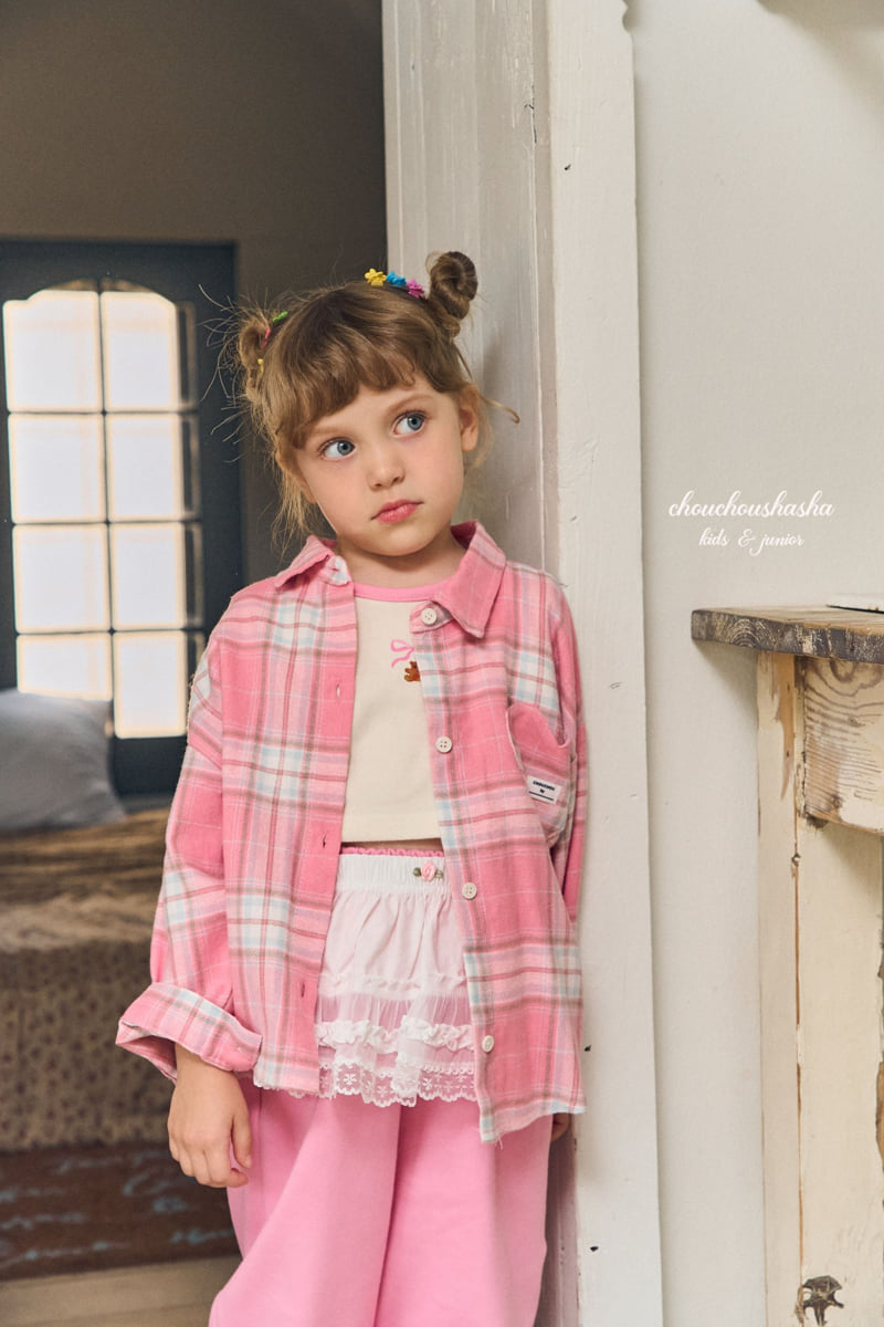 Chouchou Shasha - Korean Children Fashion - #magicofchildhood - Heart Check Shirt
