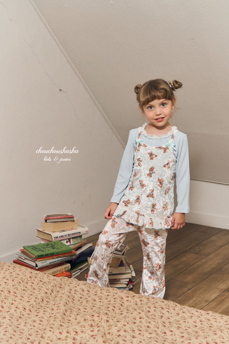 Chouchou Shasha - Korean Children Fashion - #minifashionista - Bear Velvet Set - 11