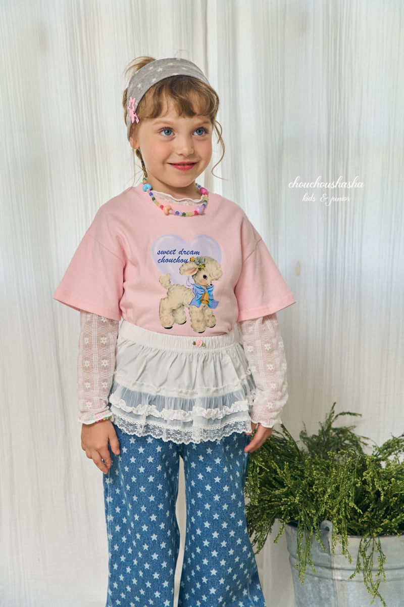 Chouchou Shasha - Korean Children Fashion - #prettylittlegirls - Sheep Love Short Sleeve Tee - 10