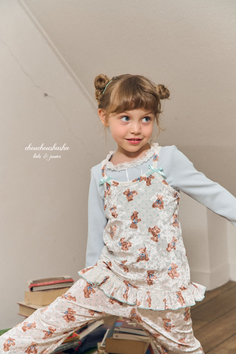 Chouchou Shasha - Korean Children Fashion - #prettylittlegirls - Bear Velvet Set - 12
