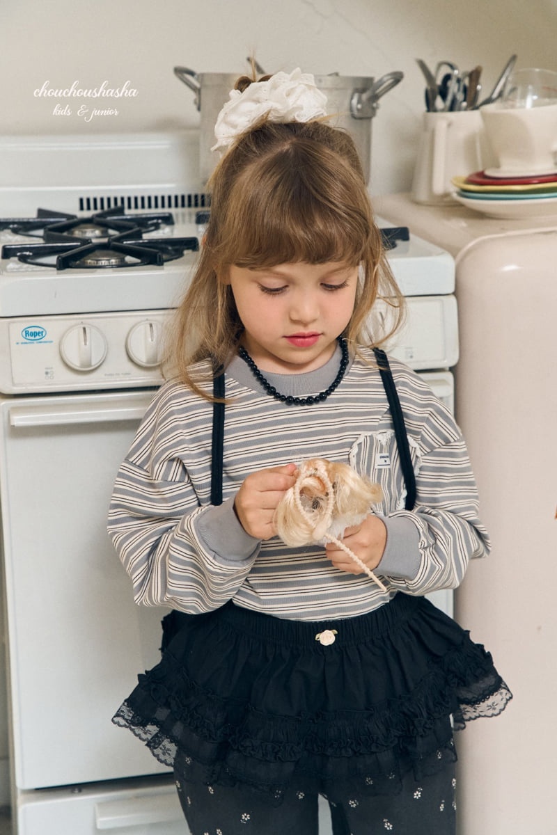 Chouchou Shasha - Korean Children Fashion - #prettylittlegirls - Loopy Stripe Tee - 10