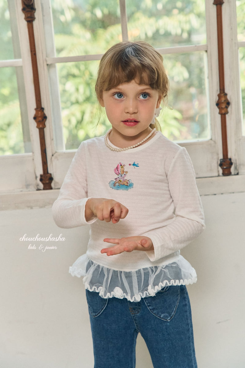 Chouchou Shasha - Korean Children Fashion - #toddlerclothing - Angel Lace Tee - 11