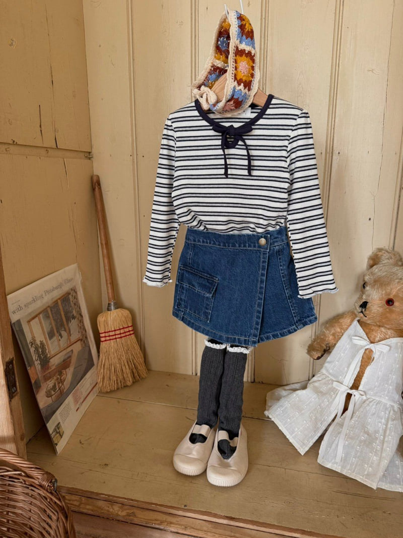 Chouette - Korean Children Fashion - #Kfashion4kids - Cargo Denim Culottes - 2