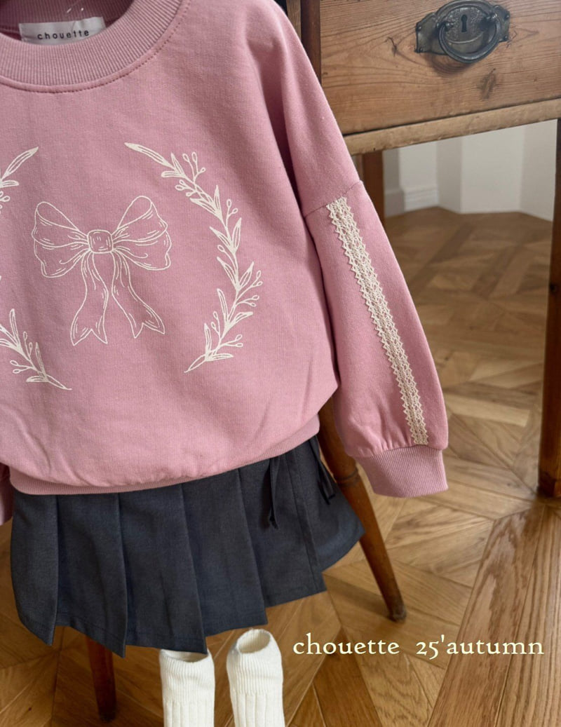 Chouette - Korean Children Fashion - #Kfashion4kids - Ribbon Lace Sweatshirt - 12