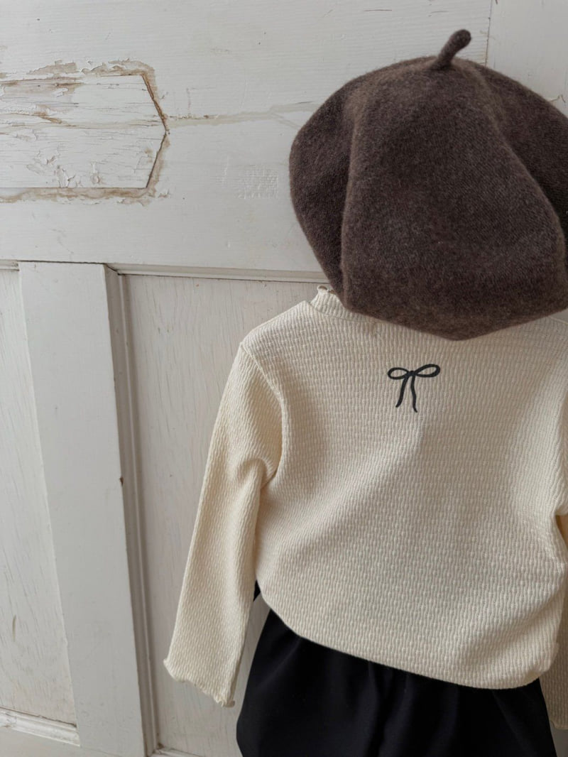 Chouette - Korean Children Fashion - #childofig - Vanilla Ribbed Tee - 6