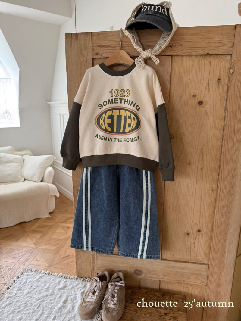 Chouette - Korean Children Fashion - #designkidswear - Curved Line Denim Pants - 8
