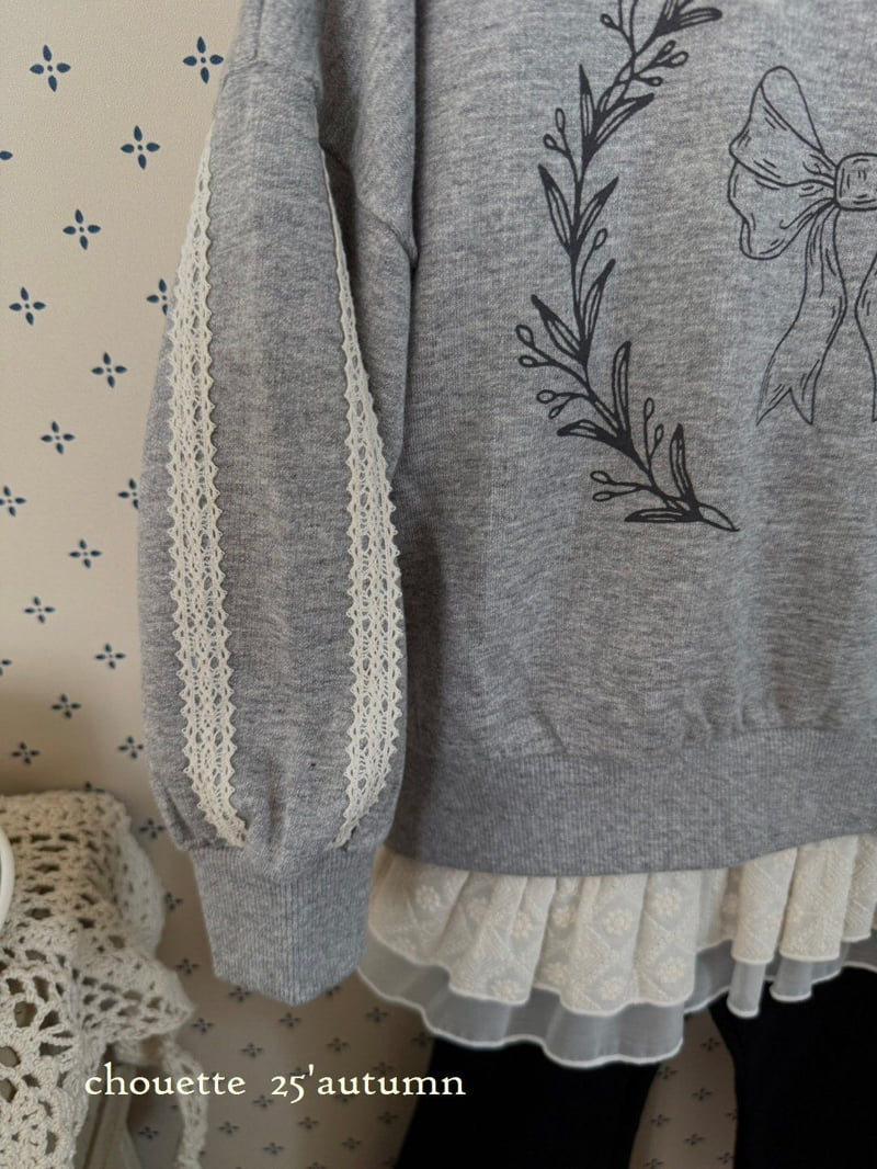 Chouette - Korean Children Fashion - #discoveringself - Ribbon Lace Sweatshirt - 7