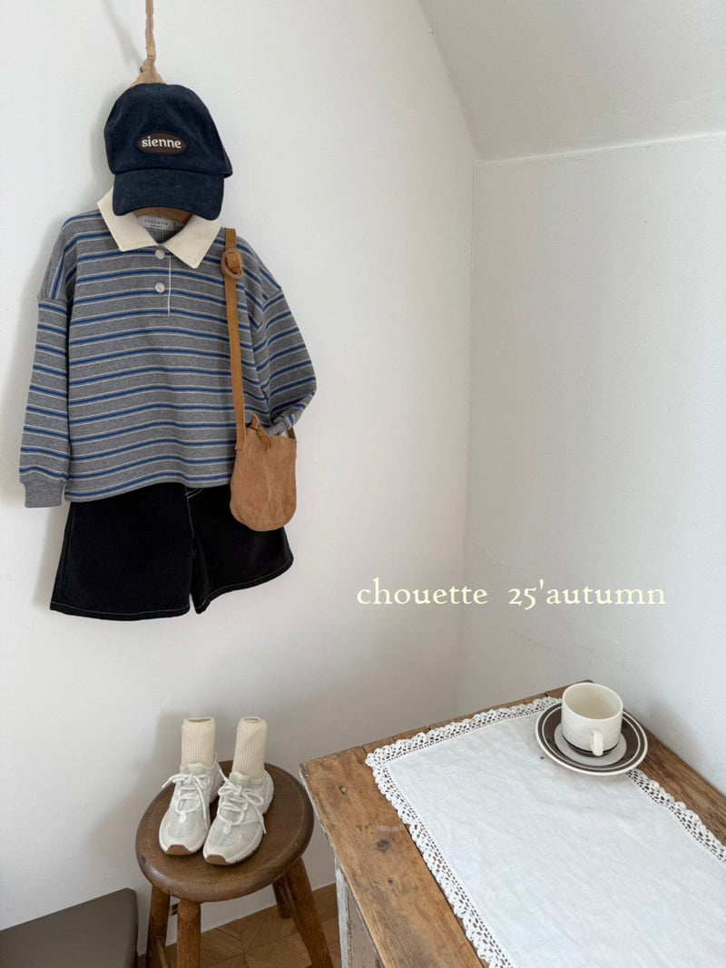 Chouette - Korean Children Fashion - #kidsshorts - Multi Rugby Collar Tee - 5