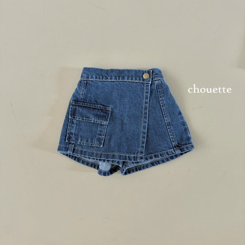 Chouette - Korean Children Fashion - #kidzfashiontrend - Cargo Denim Culottes