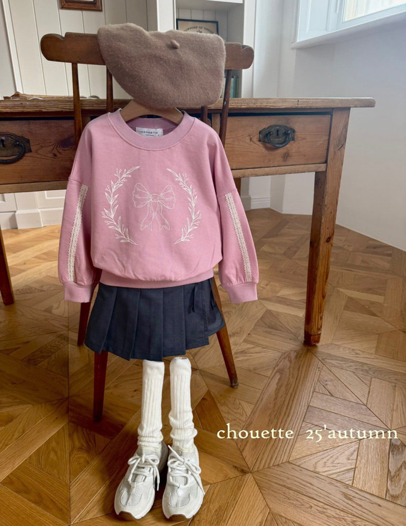 Chouette - Korean Children Fashion - #kidzfashiontrend - Ribbon Lace Sweatshirt - 11