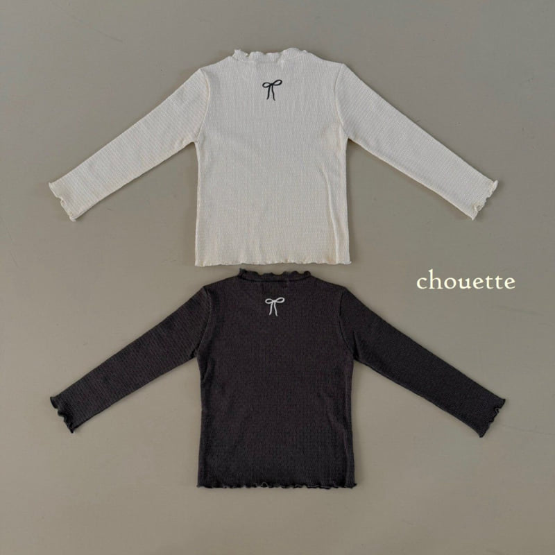 Chouette - Korean Children Fashion - #littlefashionista - Vanilla Ribbed Tee - 2
