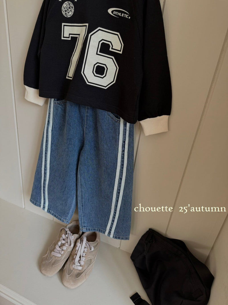 Chouette - Korean Children Fashion - #magicofchildhood - Curved Line Denim Pants - 2