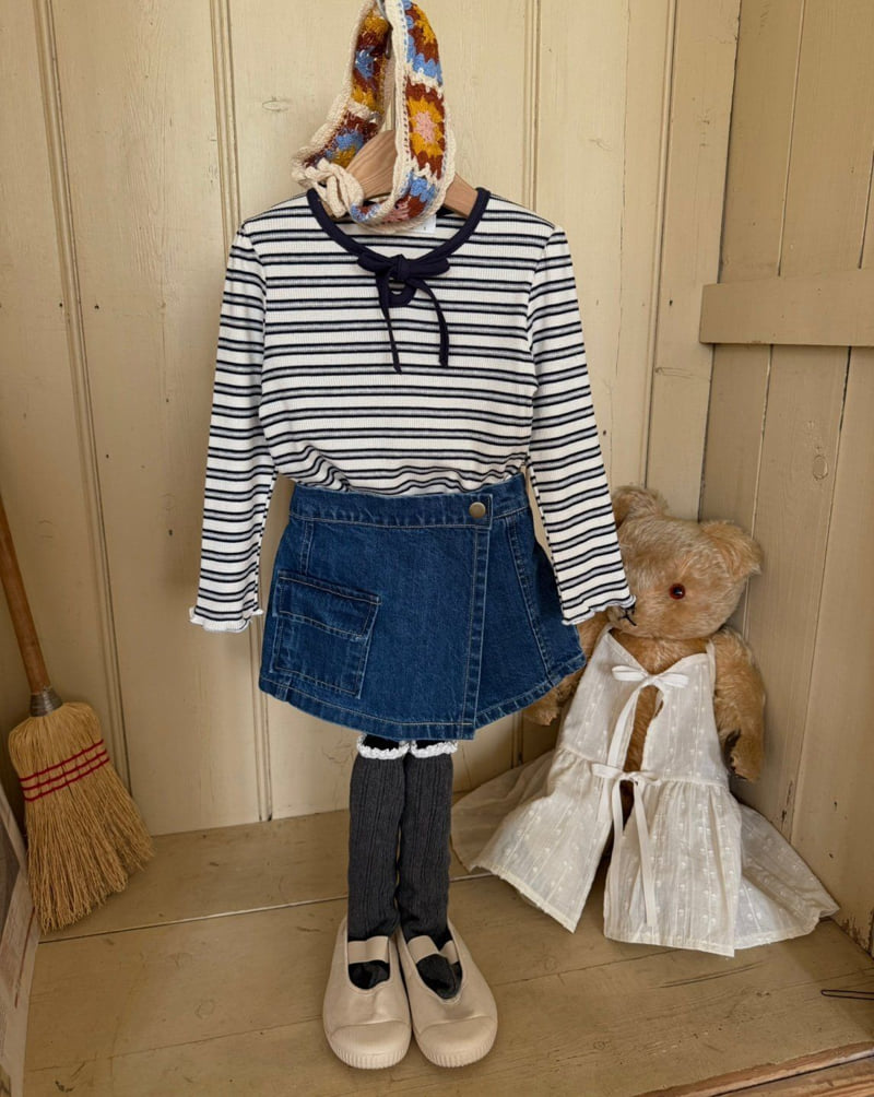 Chouette - Korean Children Fashion - #minifashionista - Cargo Denim Culottes - 5