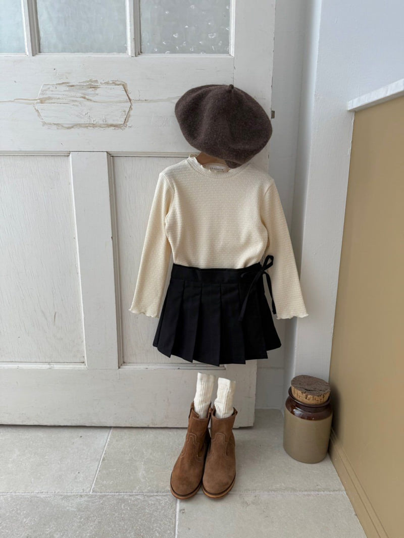 Chouette - Korean Children Fashion - #magicofchildhood - Vanilla Ribbed Tee - 4