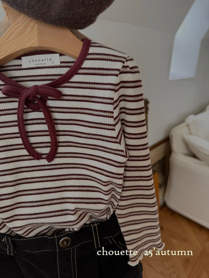 Chouette - Korean Children Fashion - #prettylittlegirls - Fall In Ribbon Puff Tee - 6
