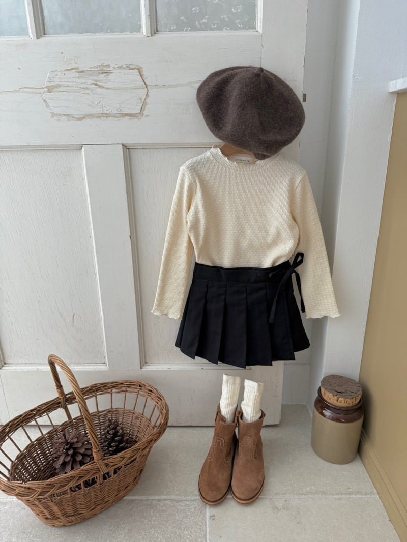 Chouette - Korean Children Fashion - #stylishchildhood - Pleated Ribbon Culottes - 8