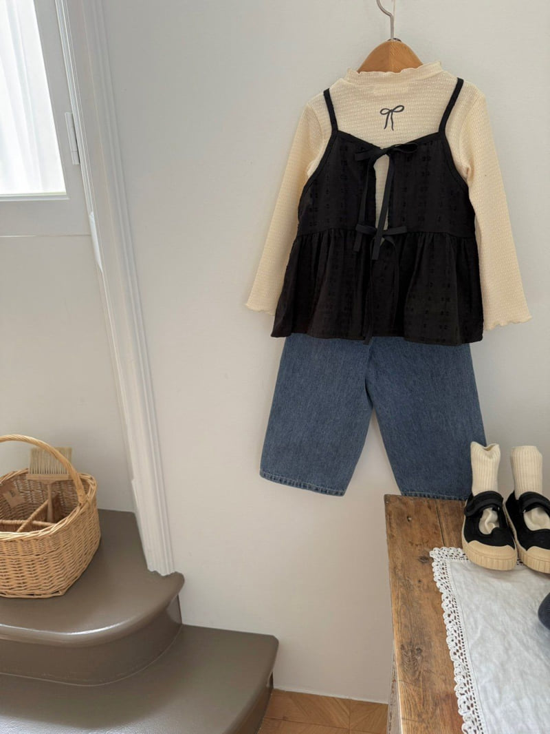 Chouette - Korean Children Fashion - #todddlerfashion - Ribbon Bustier - 10