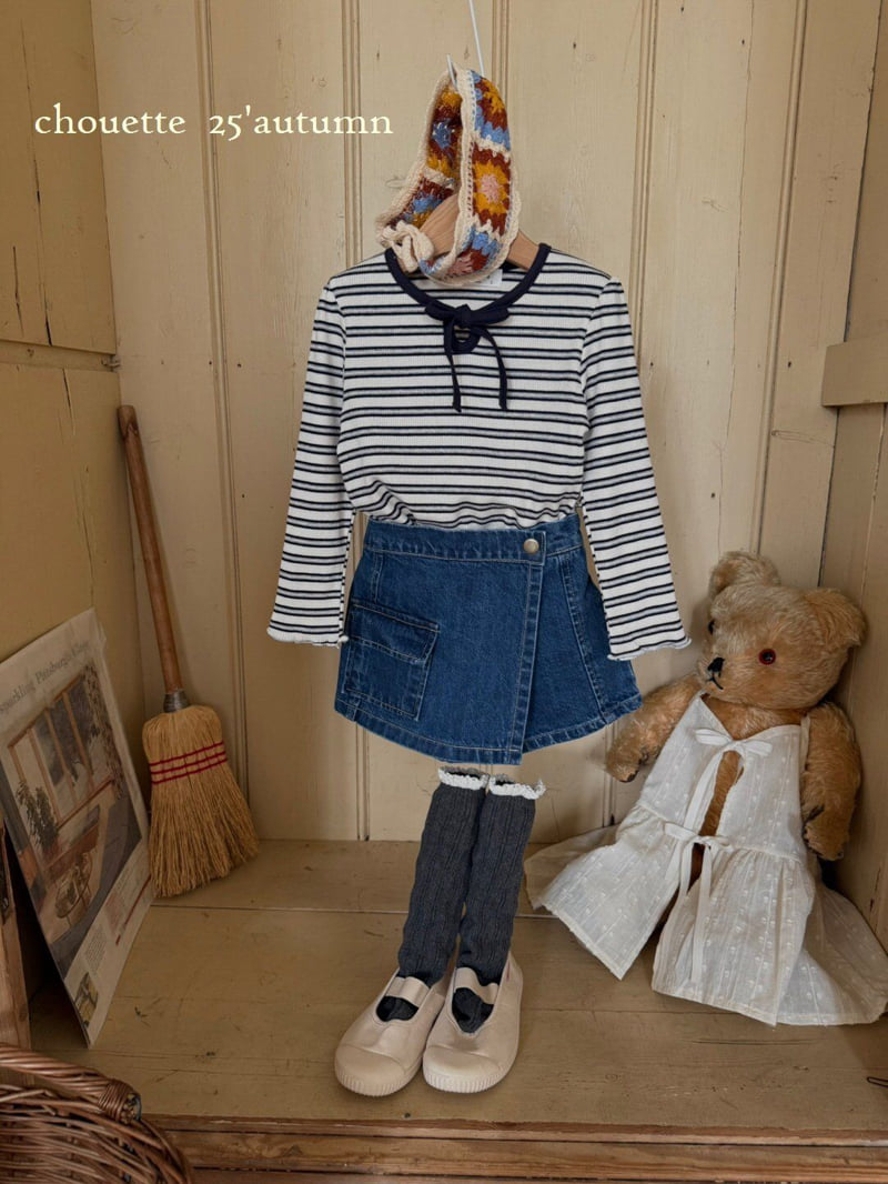 Chouette - Korean Children Fashion - #todddlerfashion - Fall In Ribbon Puff Tee - 7