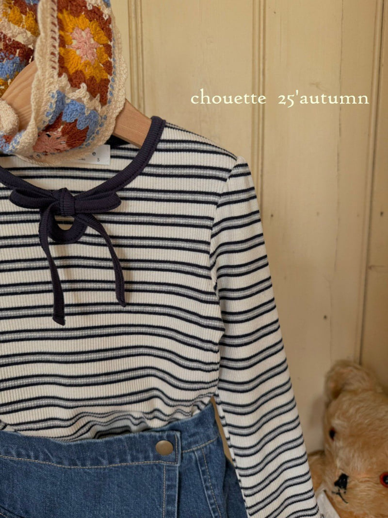 Chouette - Korean Children Fashion - #toddlerclothing - Fall In Ribbon Puff Tee - 8