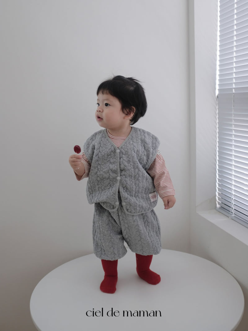 Ciel De Maman - Korean Baby Fashion - #babyboutique - Twisted Vest Set - 10