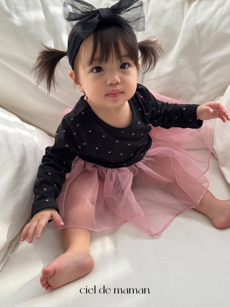 Ciel De Maman - Korean Baby Fashion - #babyboutique - Heart Chiffon OPS Suit - 10