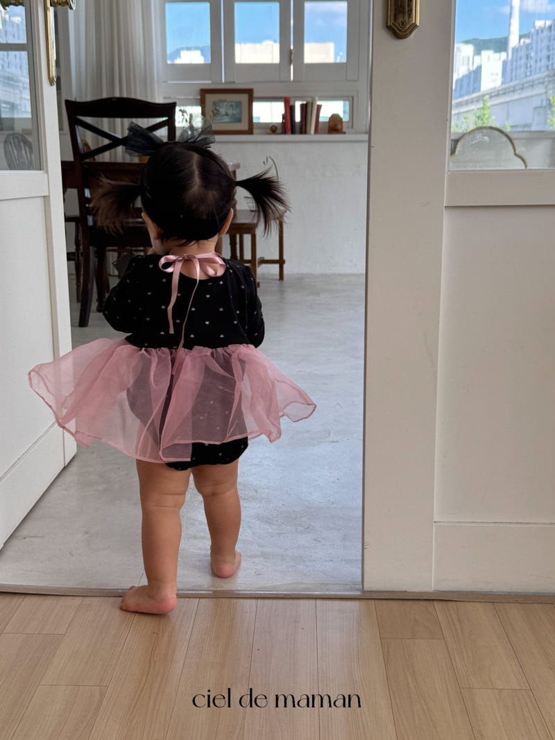 Ciel De Maman - Korean Baby Fashion - #babyboutique - Heart Chiffon OPS Suit - 9