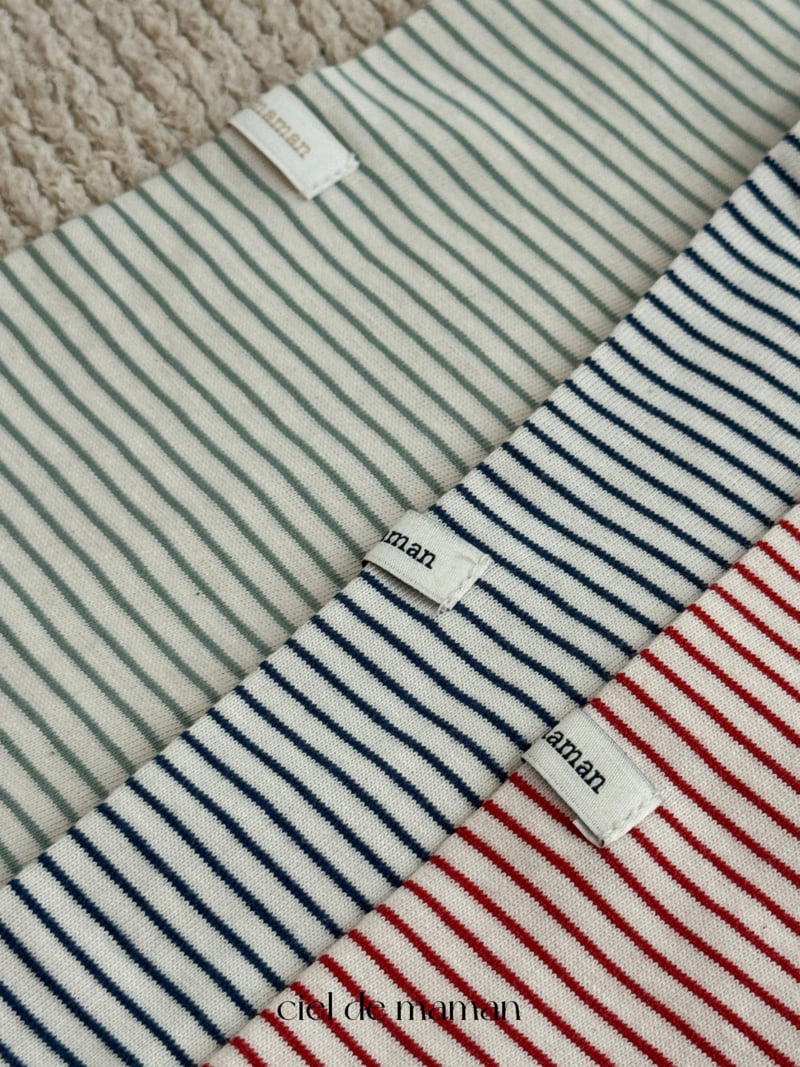 Ciel De Maman - Korean Baby Fashion - #babyboutique - Slim Stripe Tee - 6