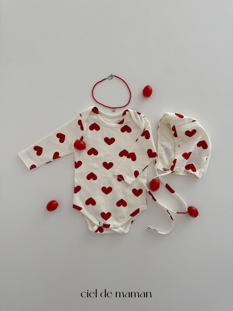 Ciel De Maman - Korean Baby Fashion - #onlinebabyshop - Red Heart Suit - 4