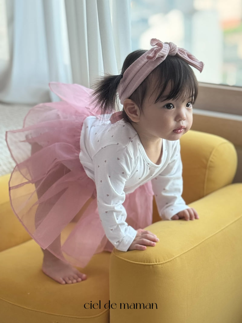 Ciel De Maman - Korean Baby Fashion - #babyboutiqueclothing - Heart Chiffon OPS Suit - 11
