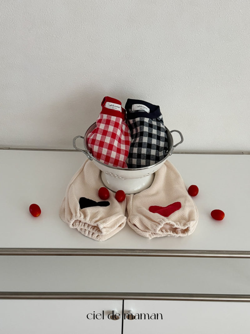 Ciel De Maman - Korean Baby Fashion - #babyclothing - Check Love It Set - 2