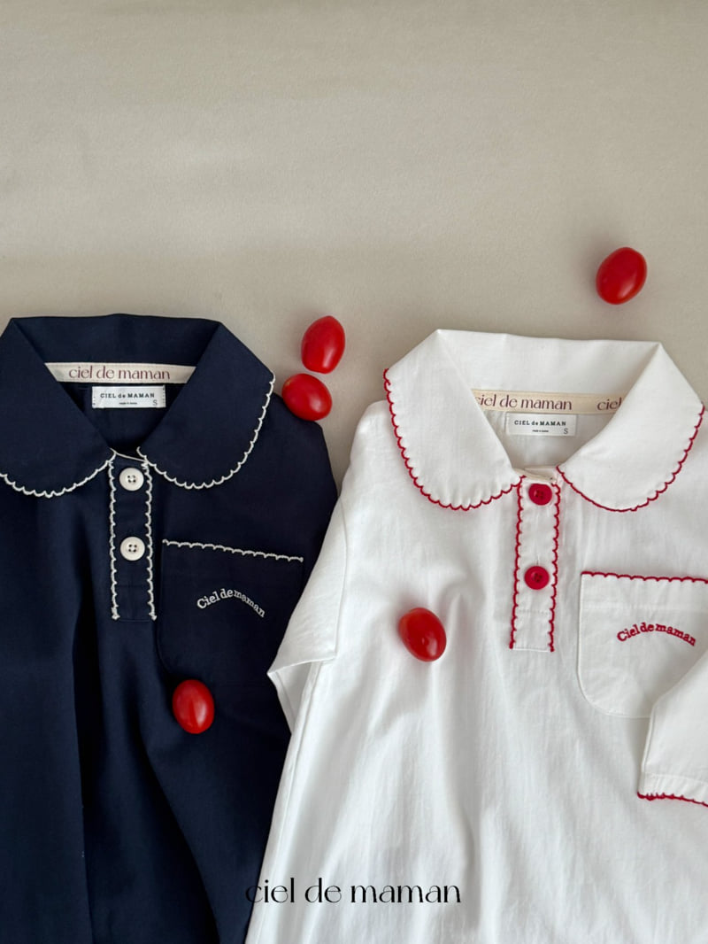 Ciel De Maman - Korean Baby Fashion - #babyfashion - Point Collar Pajama (Bebe) - 2