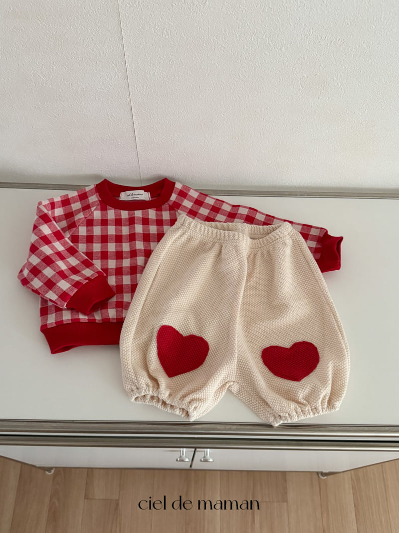 Ciel De Maman - Korean Baby Fashion - #babyfashion - Check Love It Set - 4