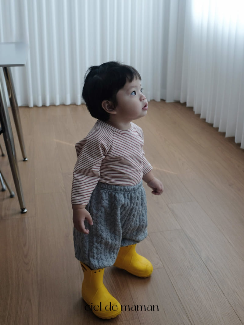 Ciel De Maman - Korean Baby Fashion - #babyfever - Slim Stripe Tee - 11