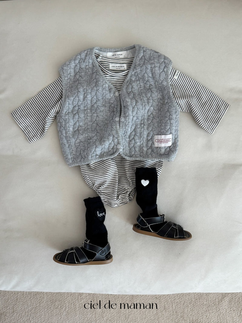 Ciel De Maman - Korean Baby Fashion - #babygirlfashion - Twisted Vest Set