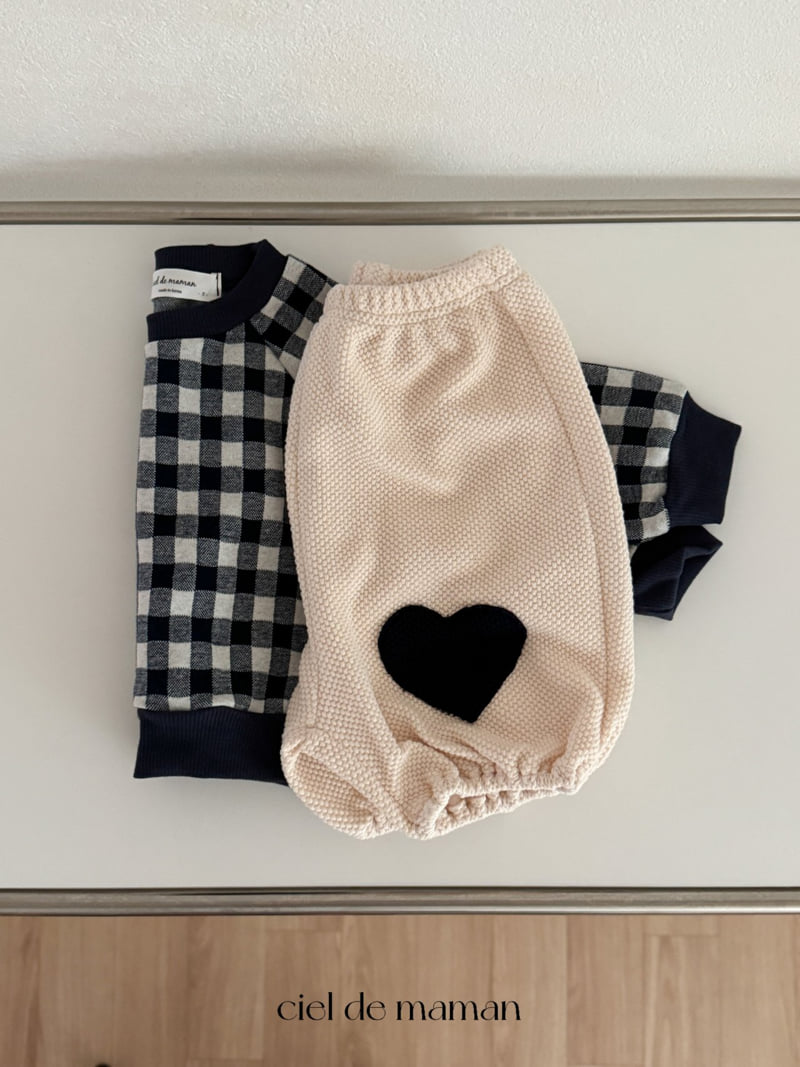 Ciel De Maman - Korean Baby Fashion - #babylifestyle - Check Love It Set - 6