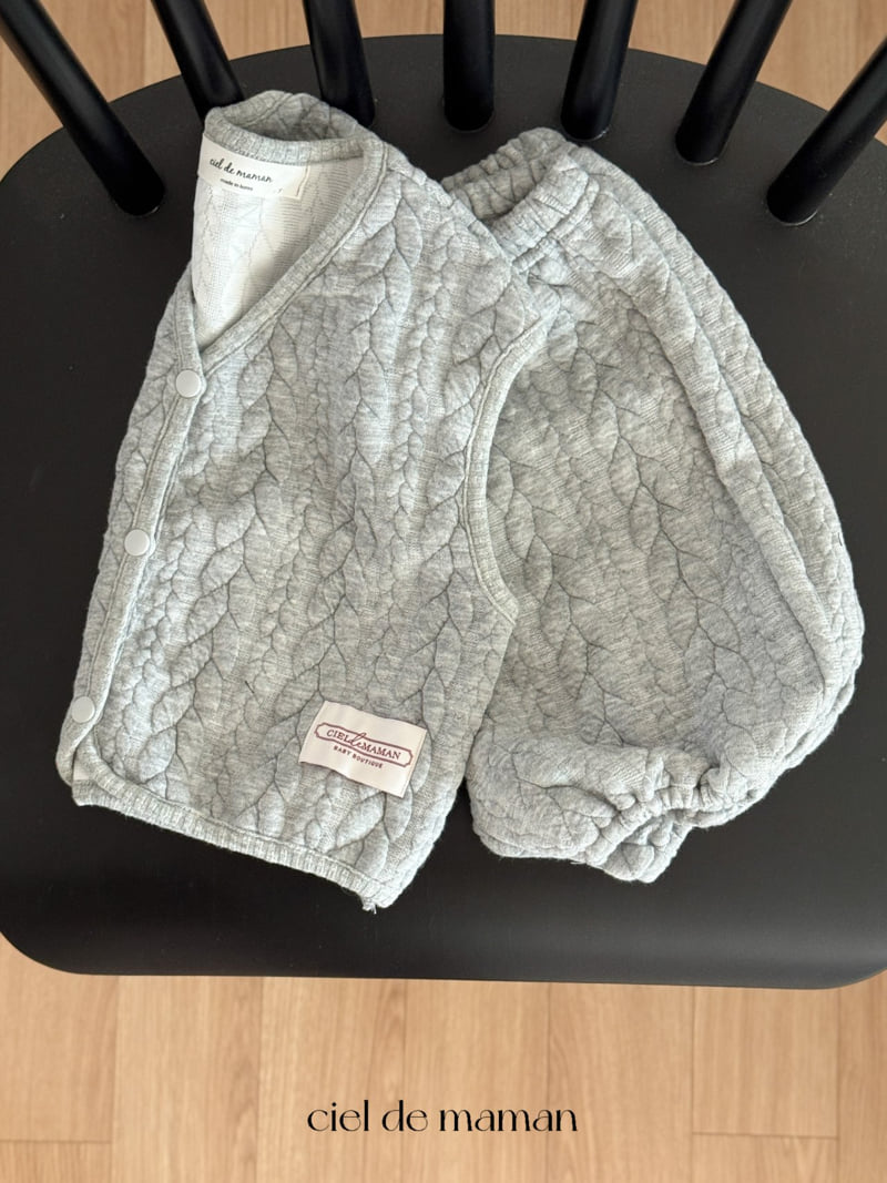 Ciel De Maman - Korean Baby Fashion - #babylifestyle - Twisted Vest Set - 2
