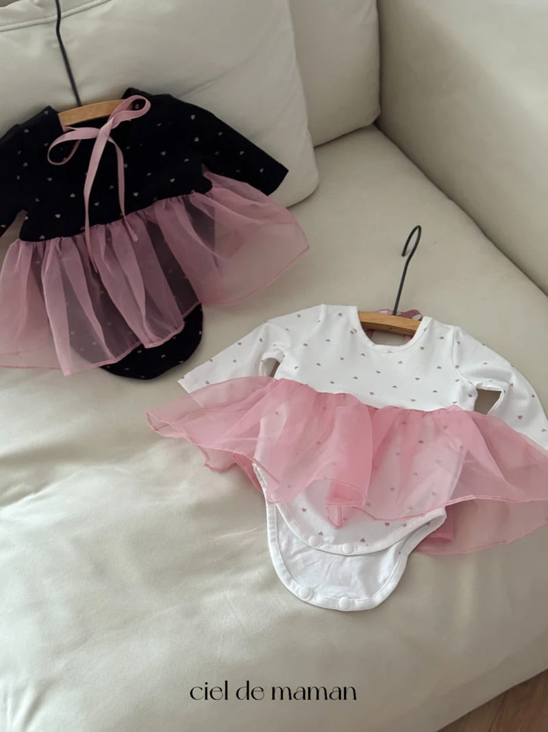 Ciel De Maman - Korean Baby Fashion - #babylifestyle - Heart Chiffon OPS Suit