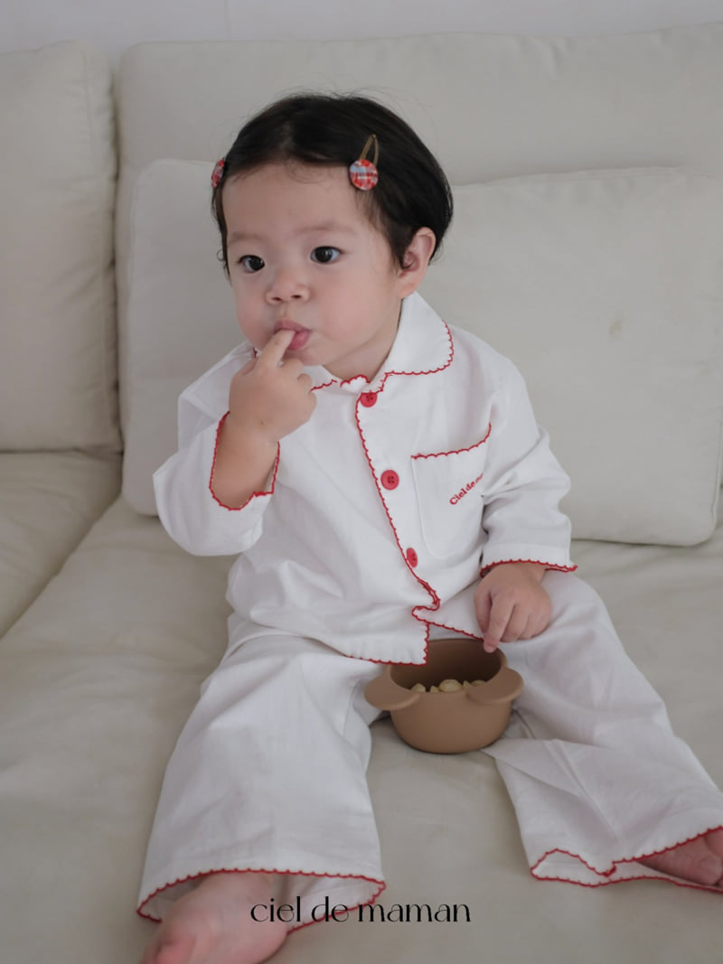 Ciel De Maman - Korean Baby Fashion - #babygirlfashion - Point Collar Pajama (Kids) - 4