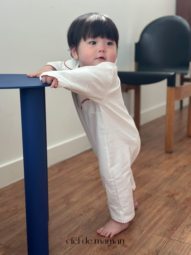Ciel De Maman - Korean Baby Fashion - #babyoninstagram - Point Collar Pajama (Bebe) - 6