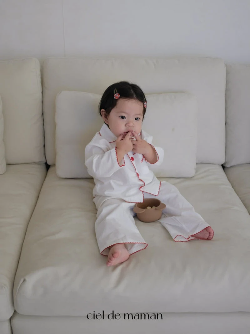 Ciel De Maman - Korean Baby Fashion - #babyoninstagram - Point Collar Pajama (Kids) - 5