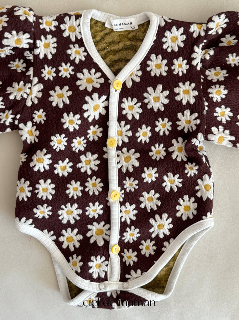 Ciel De Maman - Korean Baby Fashion - #babyootd - 25 Fall Flower Balloon Suit - 6