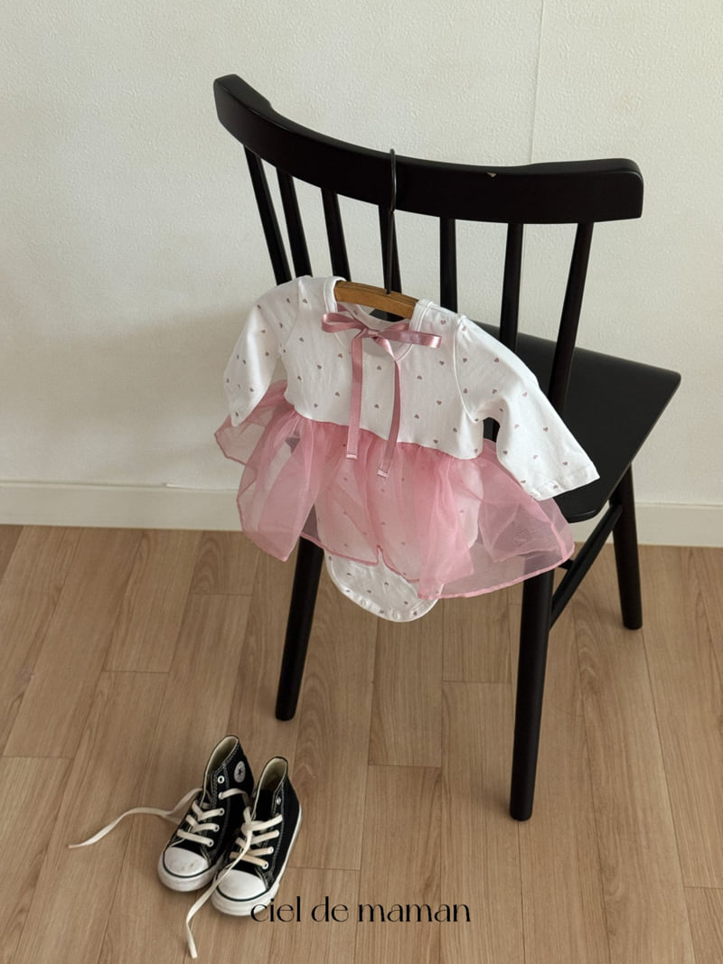 Ciel De Maman - Korean Baby Fashion - #babyootd - Heart Chiffon OPS Suit - 3