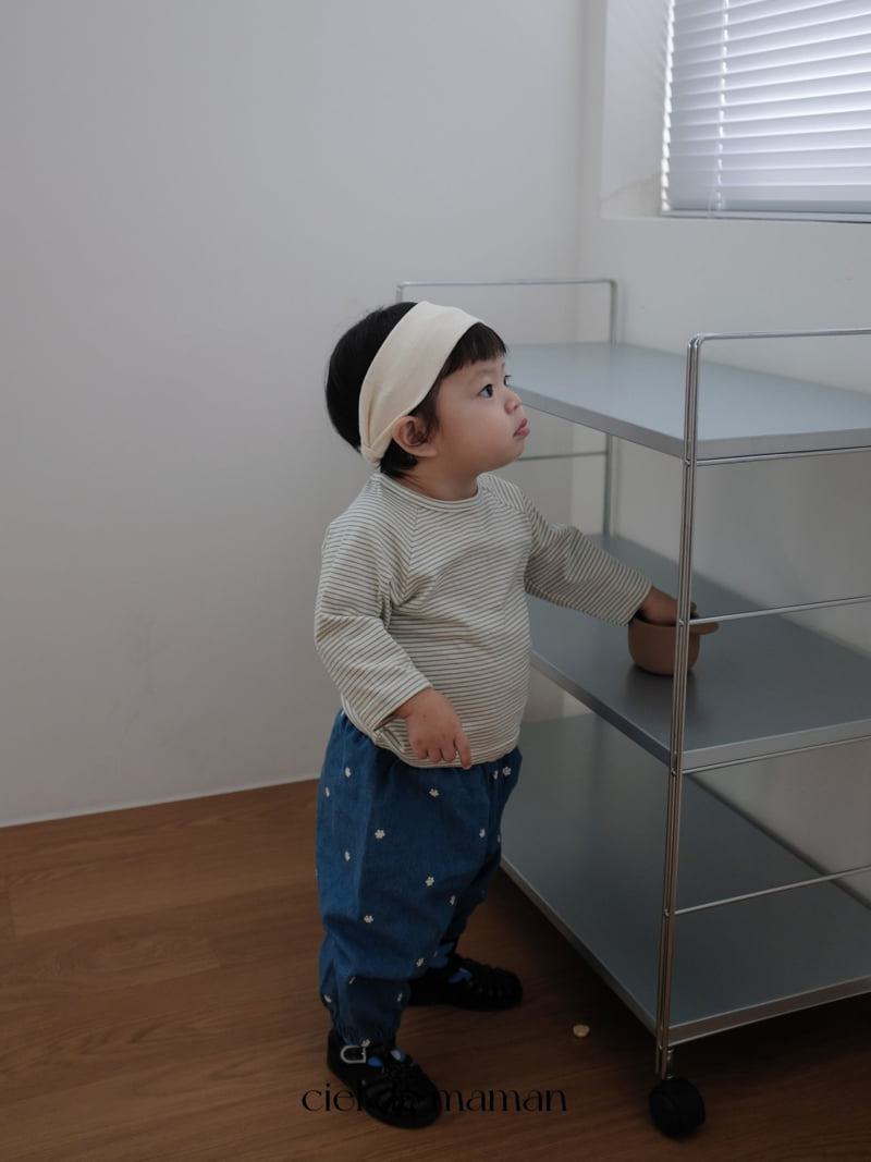 Ciel De Maman - Korean Baby Fashion - #babyootd - Daisy Denim Pants - 8