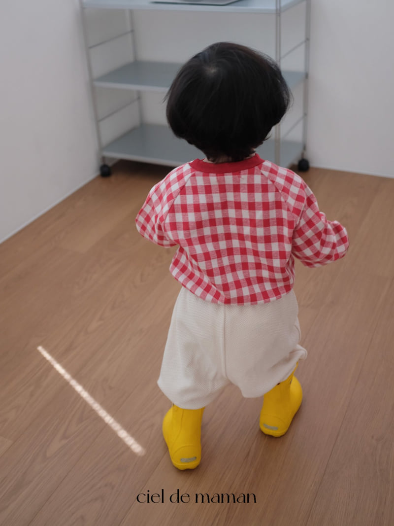 Ciel De Maman - Korean Baby Fashion - #babyoutfit - Check Love It Set - 10