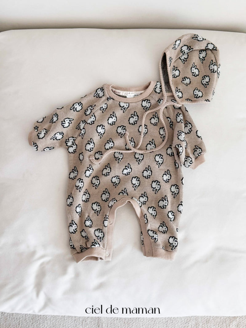 Ciel De Maman - Korean Baby Fashion - #babyoutfit - Flower Bunny Suit - 9