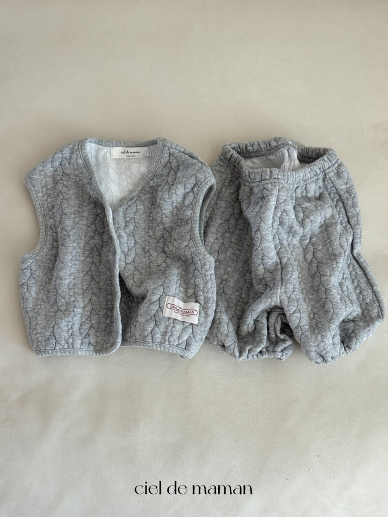 Ciel De Maman - Korean Baby Fashion - #babyoutfit - Twisted Vest Set - 6