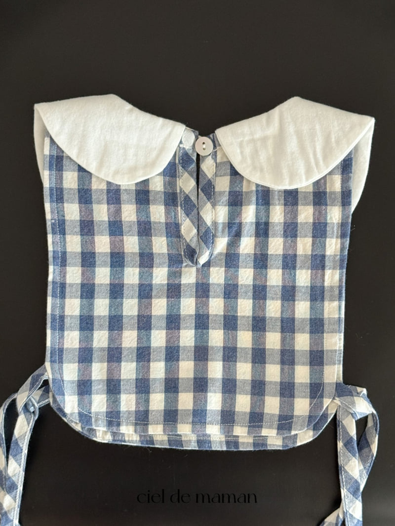 Ciel De Maman - Korean Baby Fashion - #babyoutfit - Collar Check Bib - 3